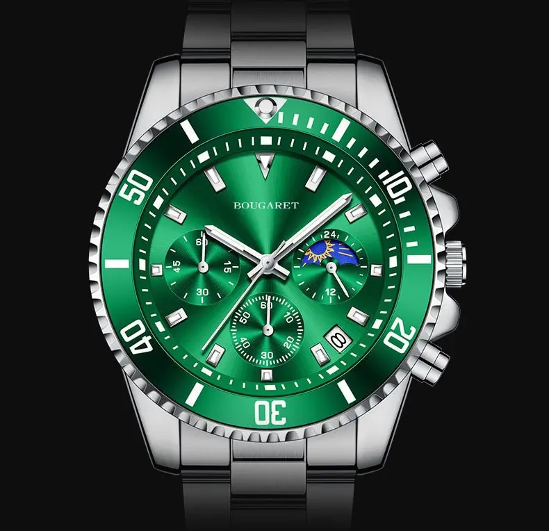 Green Multi-Function Watch for Men Waterproof Luminous — feature 3