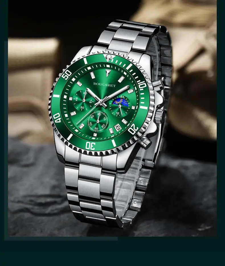 Green Multi-Function Watch for Men Waterproof Luminous — feature 8