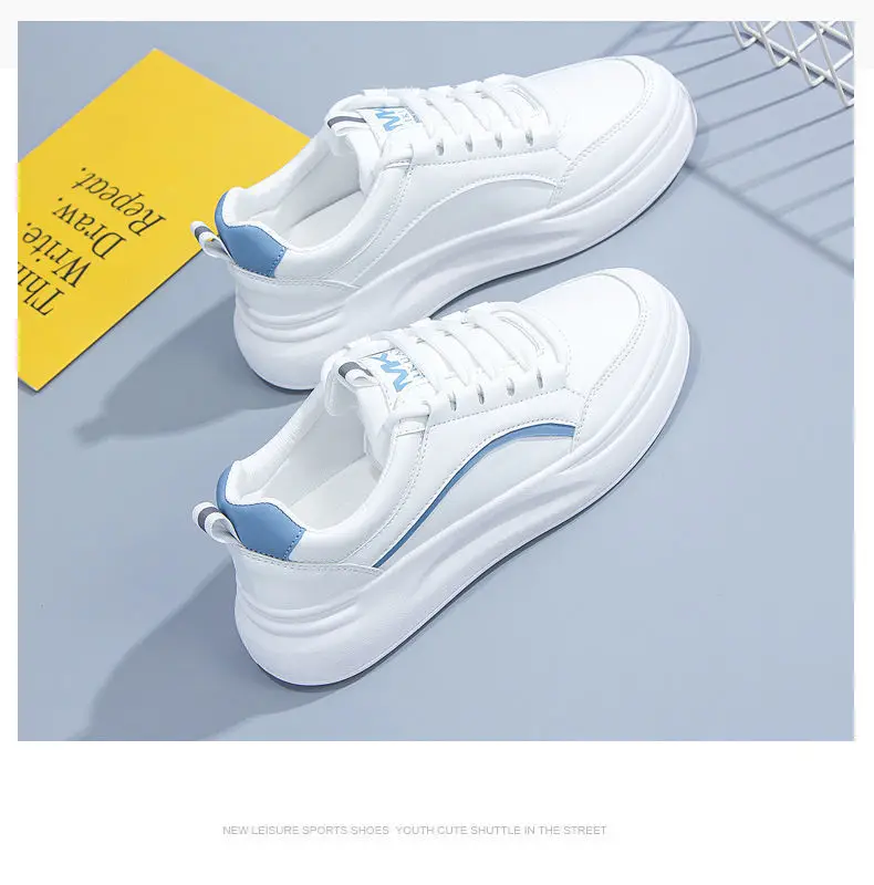 Korean Style White Shoes for Women 2026 New Model Women's Shoes Spring and Autumn Versatile Pu Leather Popular Flat Sneakers Sports Shoes for Women — feature 8