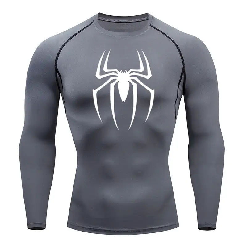 Men's White Spider Logo Long Sleeve T-Shirt - Image 28