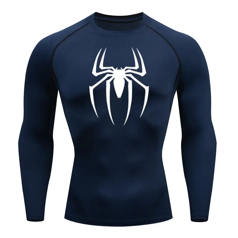 Men's White Spider Logo Long Sleeve T-Shirt - Image 29