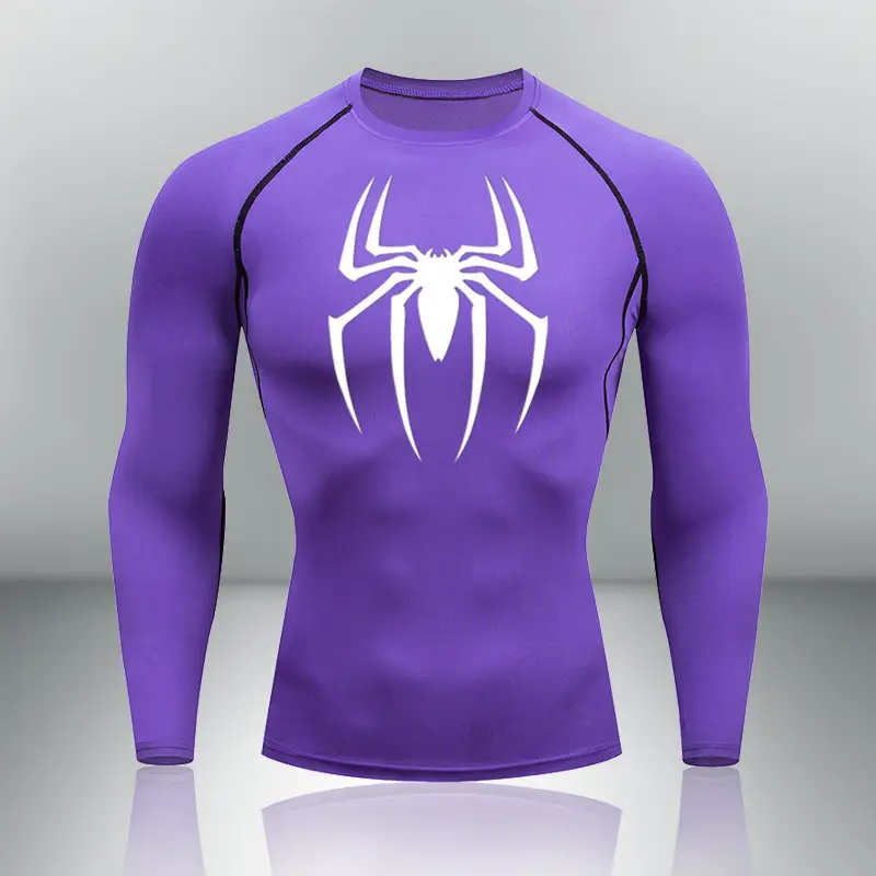 Men's White Spider Logo Long Sleeve T-Shirt - Image 17