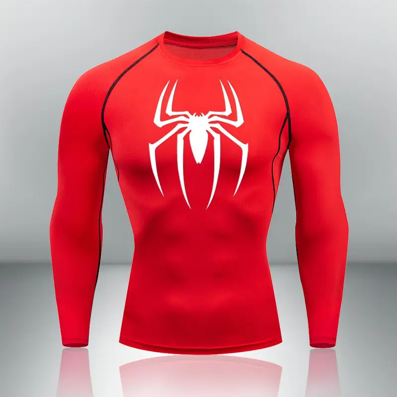 Men's White Spider Logo Long Sleeve T-Shirt - Image 18