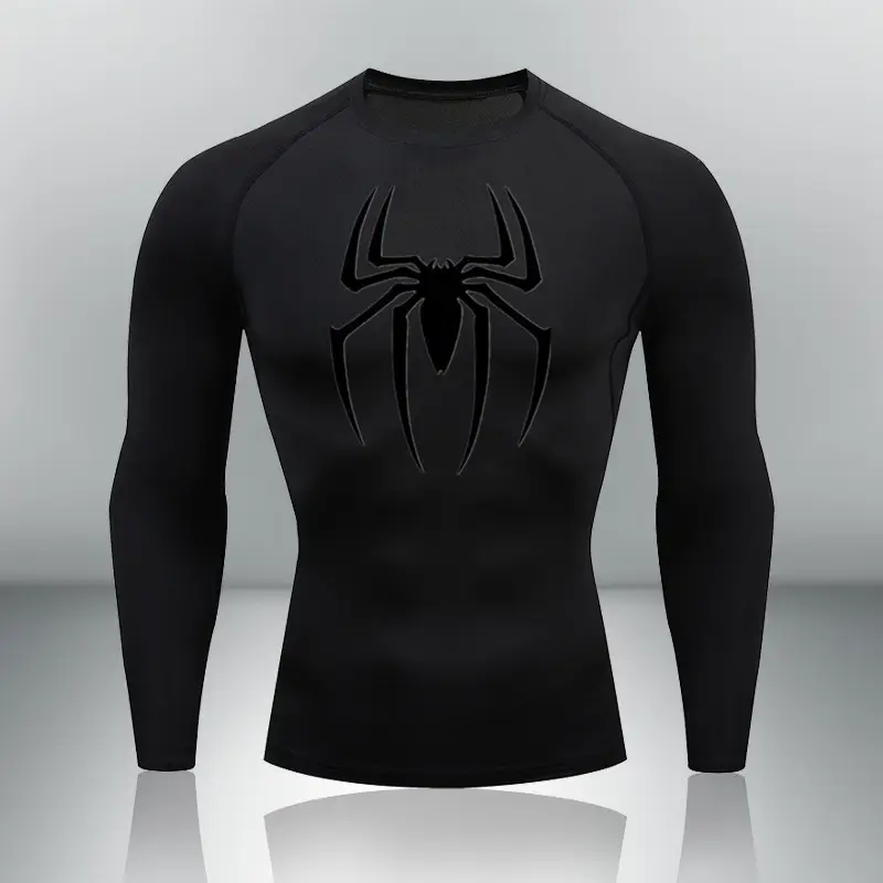 Men's White Spider Logo Long Sleeve T-Shirt - Image 20