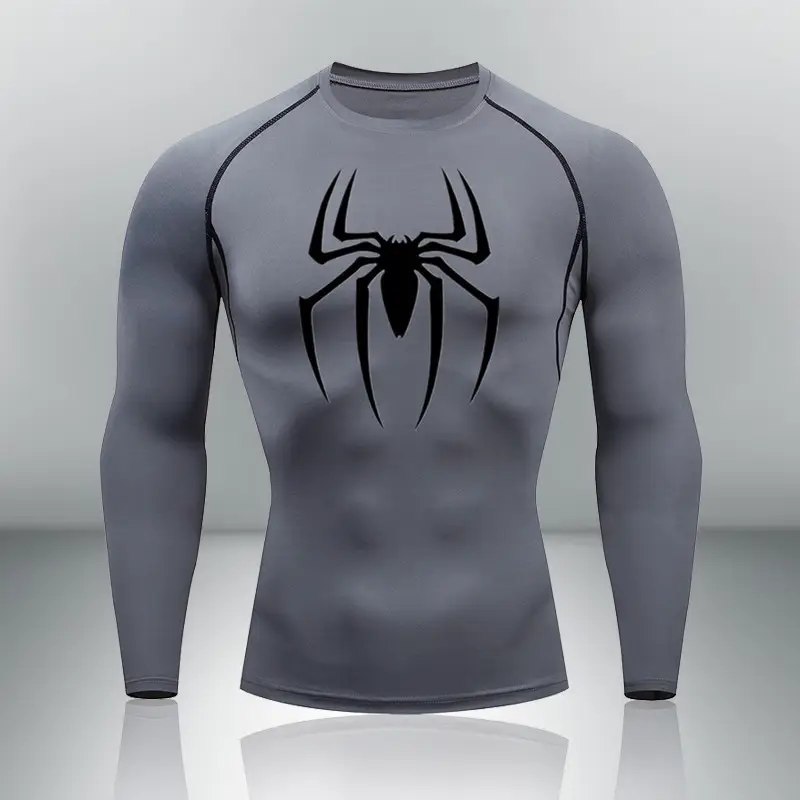 Men's White Spider Logo Long Sleeve T-Shirt - Image 21