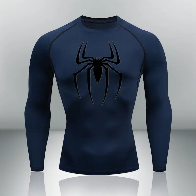 Men's White Spider Logo Long Sleeve T-Shirt - Image 22