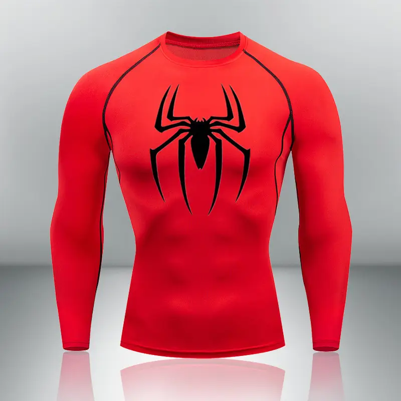 Men's White Spider Logo Long Sleeve T-Shirt - Image 25