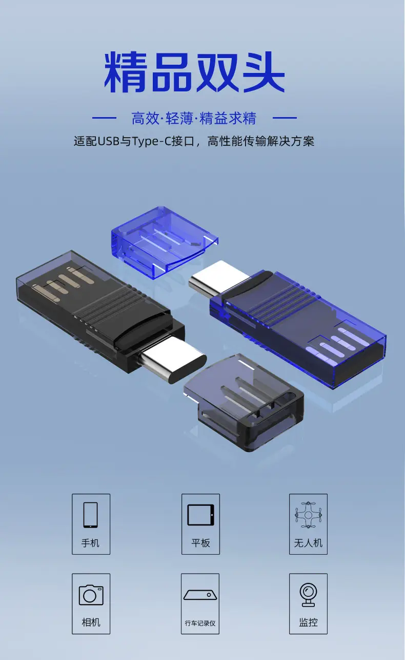 Mini USB2.0 Card Reader with Type C Output — feature 2