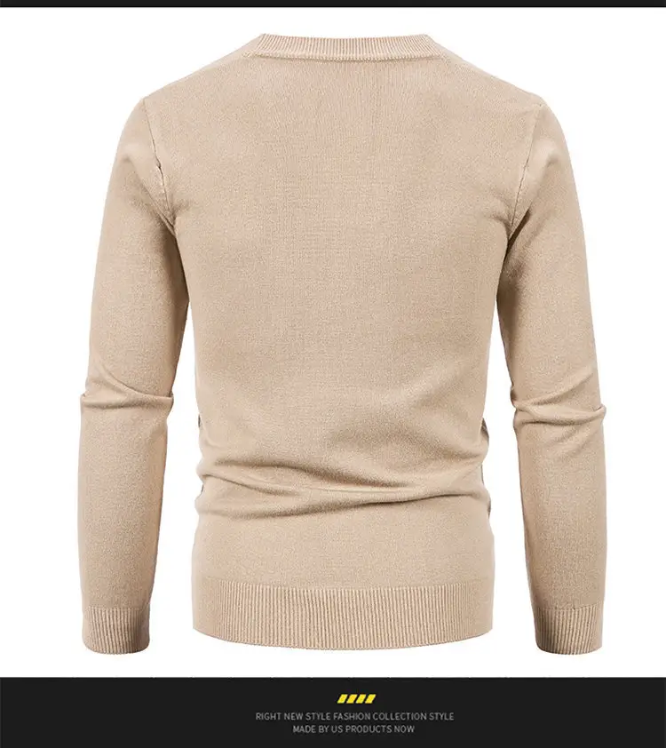 Men's Black Korean-style Knitted Cardigan — feature 10