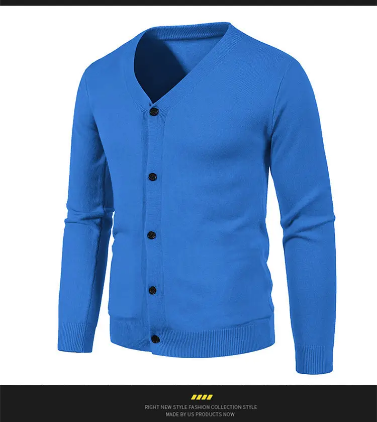 Men's Black Korean-style Knitted Cardigan — feature 16