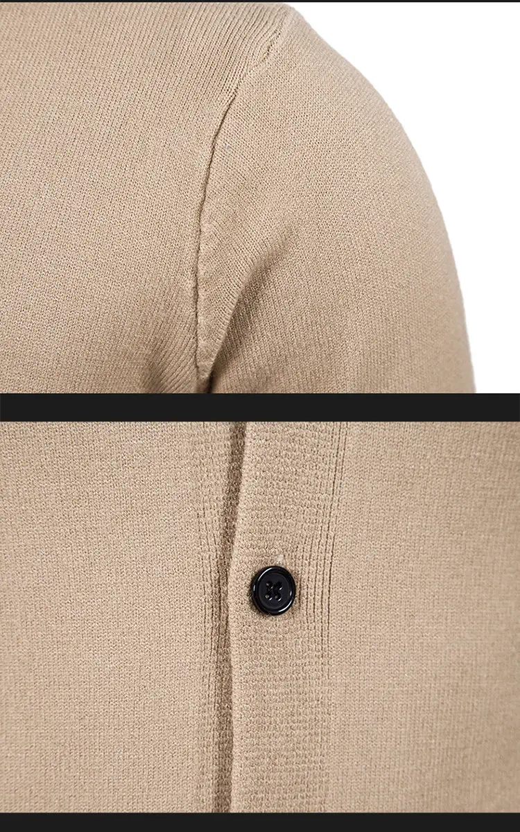 Men's Black Korean-style Knitted Cardigan — feature 19