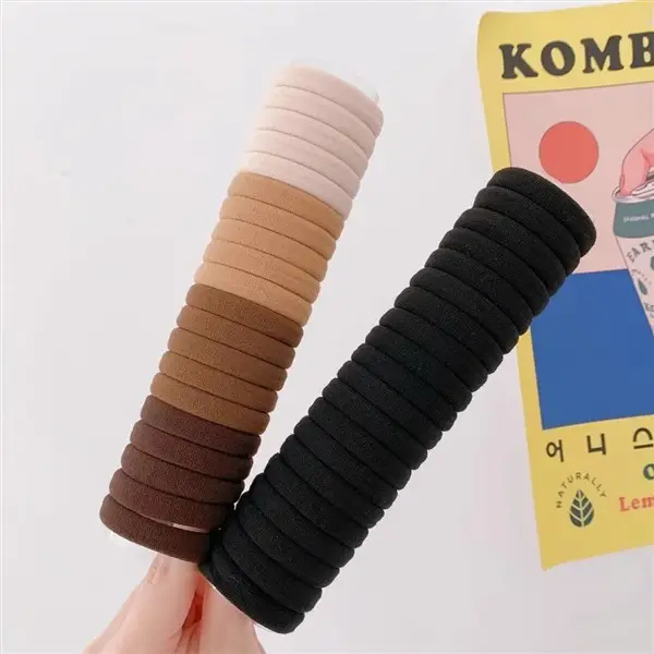 Canned Hair Ties Black High Elastic Rubber Band - Image 9