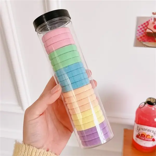 Canned Hair Ties Black High Elastic Rubber Band — feature 12