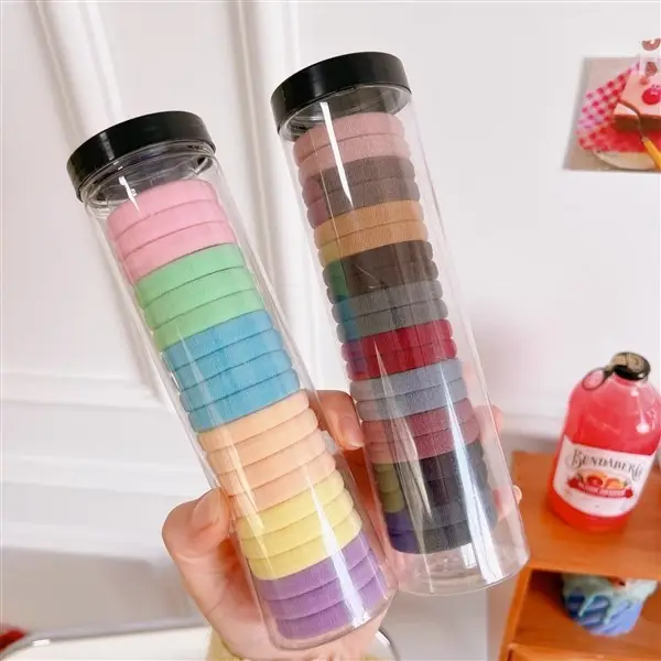 Canned Hair Ties Black High Elastic Rubber Band — feature 4