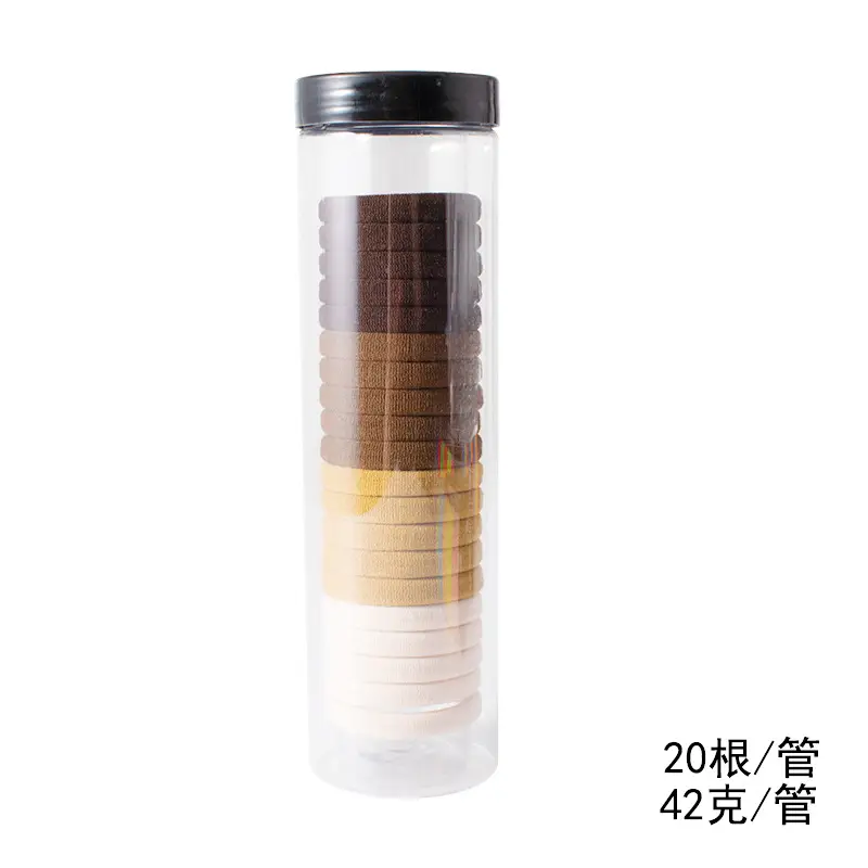 Canned Hair Ties Black High Elastic Rubber Band - Image 2