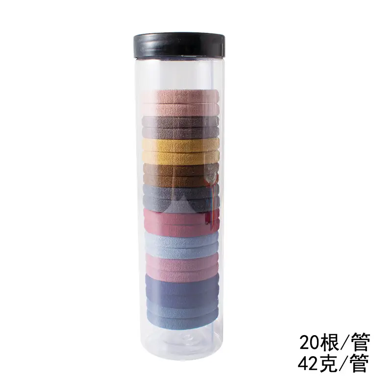 Canned Hair Ties Black High Elastic Rubber Band - Image 3
