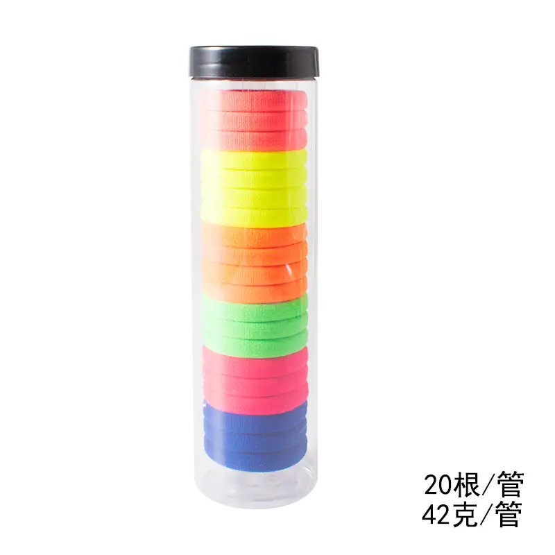 Canned Hair Ties Black High Elastic Rubber Band - Image 5