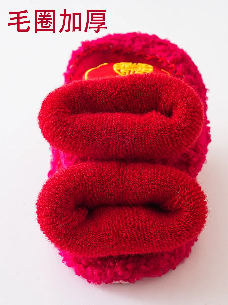 Red Fleece Baby Floor Socks for Toddler Winter Warm - Image 11