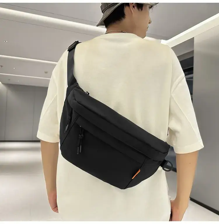 Men White Crossbody Bag 2023 Large Capacity Sports Riding Waist Bag — feature 12