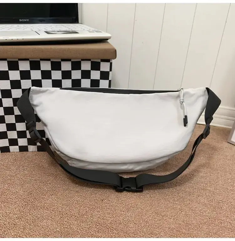 Men White Crossbody Bag 2023 Large Capacity Sports Riding Waist Bag — feature 25