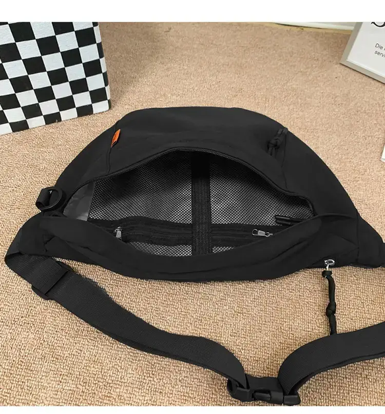 Men White Crossbody Bag 2023 Large Capacity Sports Riding Waist Bag — feature 36