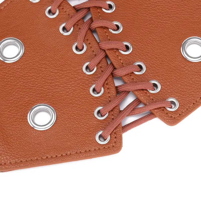 Women's White Lace-Up Waist Belt with Grommet Design - Image 7