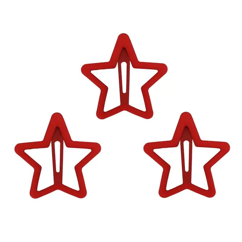 Star Hair Clips for Girls - 3 Packs of Colorful Clips