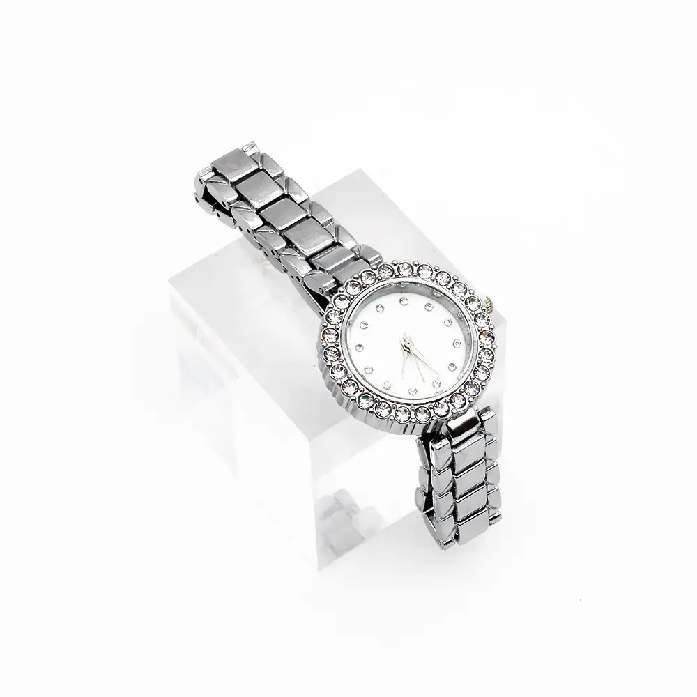 Women's Sparkly Crystal Bracelet Watch Silver White Dial — feature 14