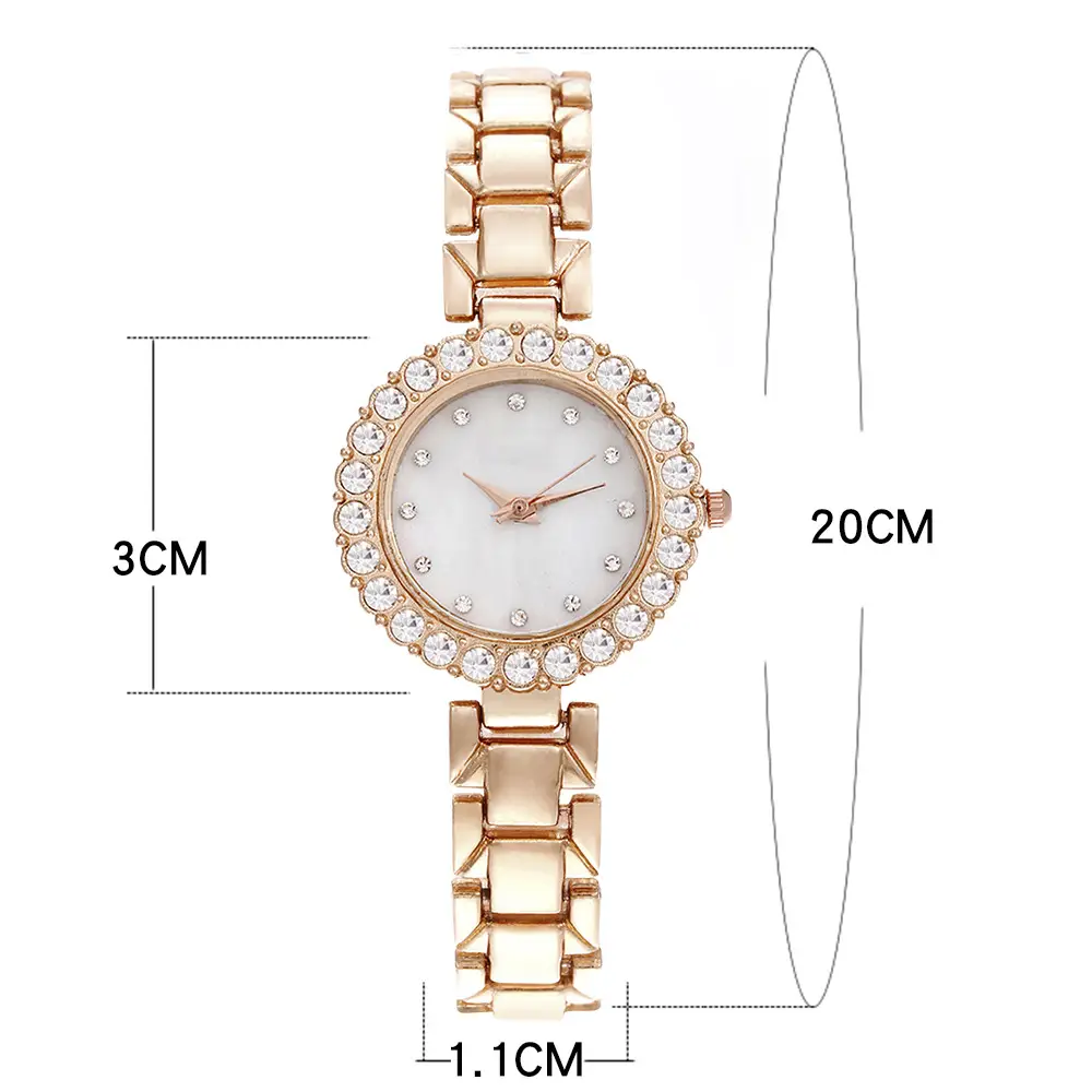 Women's Sparkly Crystal Bracelet Watch Silver White Dial — feature 8
