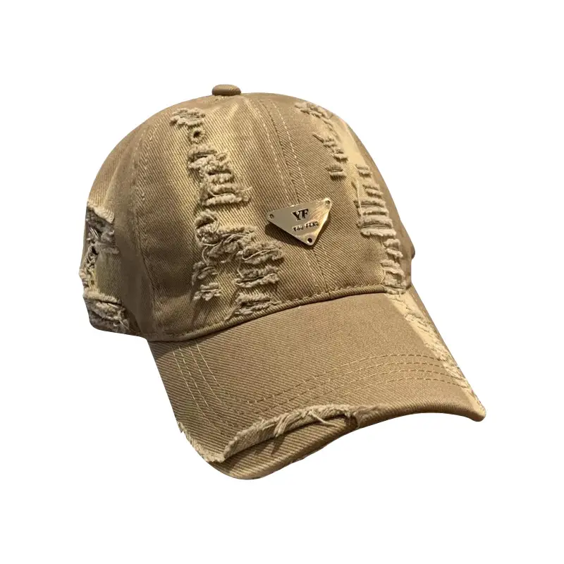 Retro Pink Distressed Baseball Cap Women Wide Brim - Image 13
