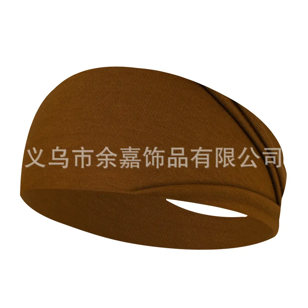 Purple Stretch Cotton Yoga Sweat Headband for Men Women - Image 13