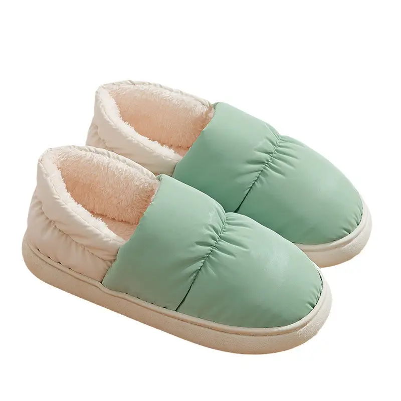 Women's Winter Cotton Slippers with Heel Cover, Plush and Warm Home Cotton Shoes, Couple's Closed-Toe Thickened Postpartum Wholesale Panda Design