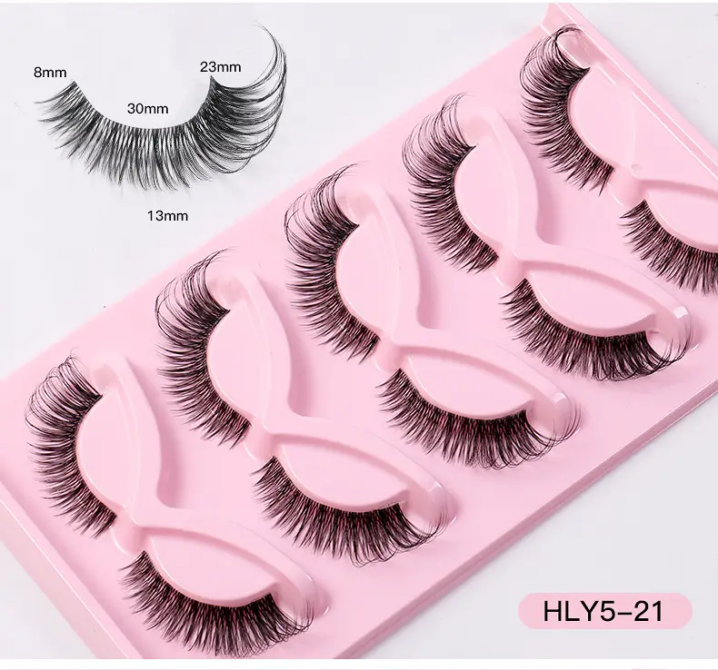 Pink Cross-Border False Eyelashes 5 Pairs Wholesale — feature 11