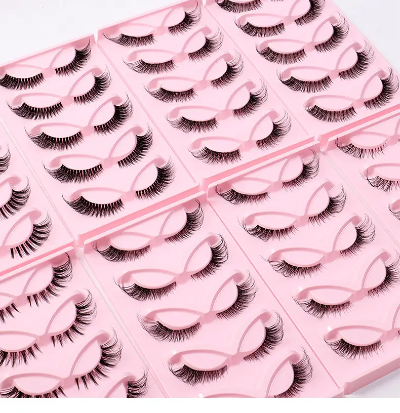 Pink Cross-Border False Eyelashes 5 Pairs Wholesale — feature 15