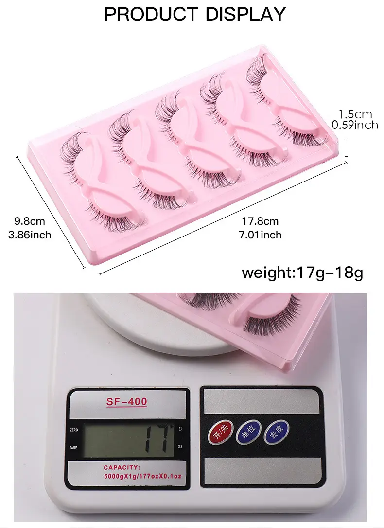 Pink Cross-Border False Eyelashes 5 Pairs Wholesale — feature 6