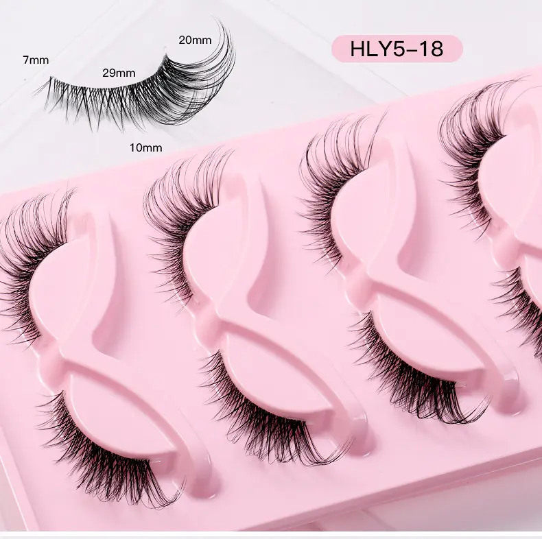 Pink Cross-Border False Eyelashes 5 Pairs Wholesale — feature 8