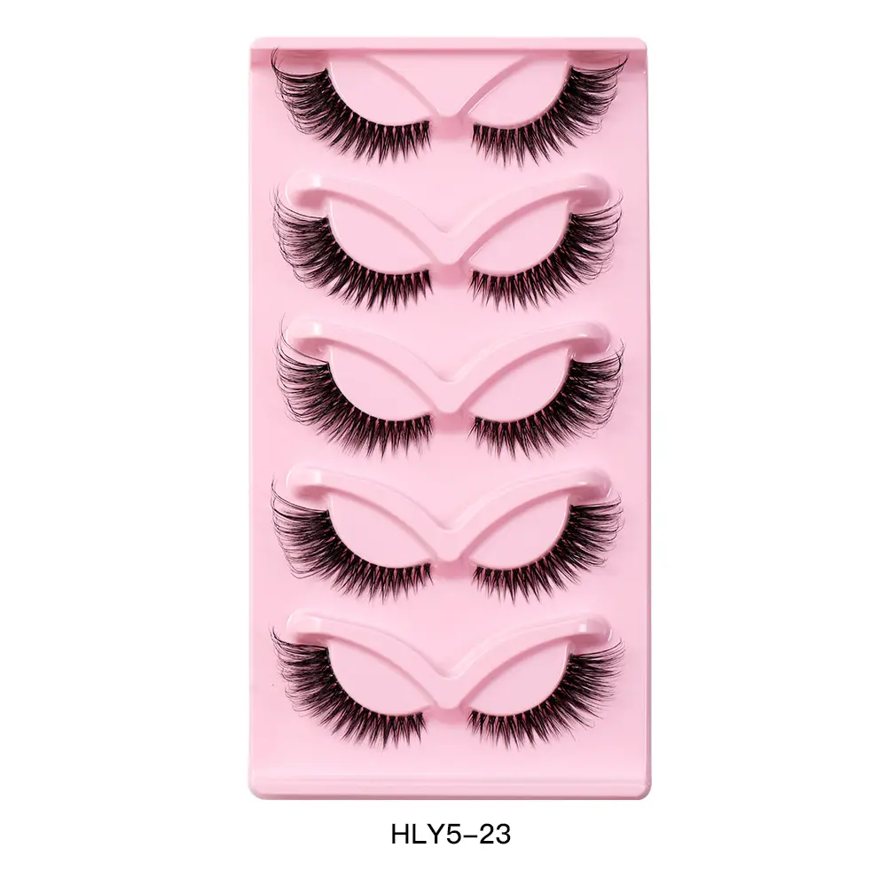 Pink Cross-Border False Eyelashes 5 Pairs Wholesale - Image 7
