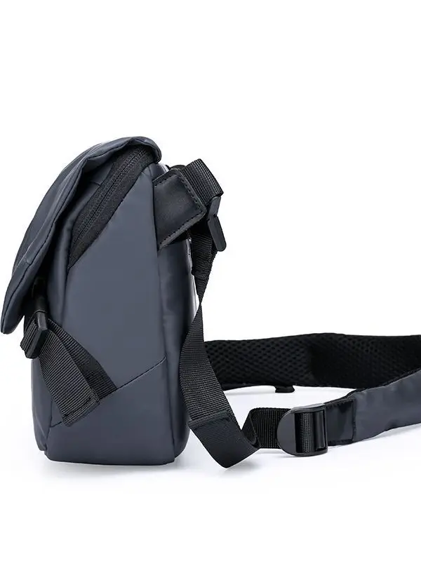 Men's Casual Messenger Bag Black Shoulder Bag - Image 7