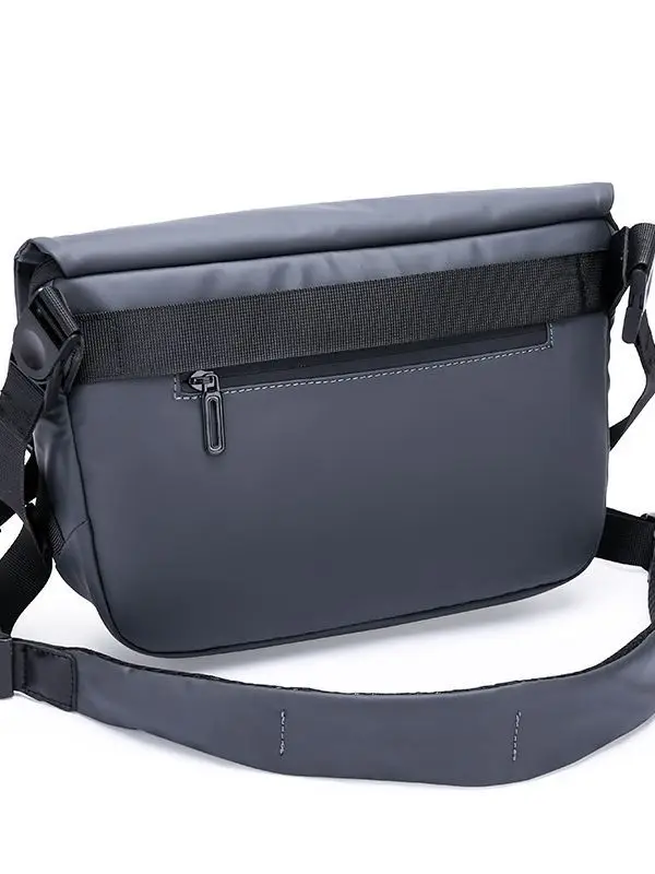 Men's Casual Messenger Bag Black Shoulder Bag - Image 8
