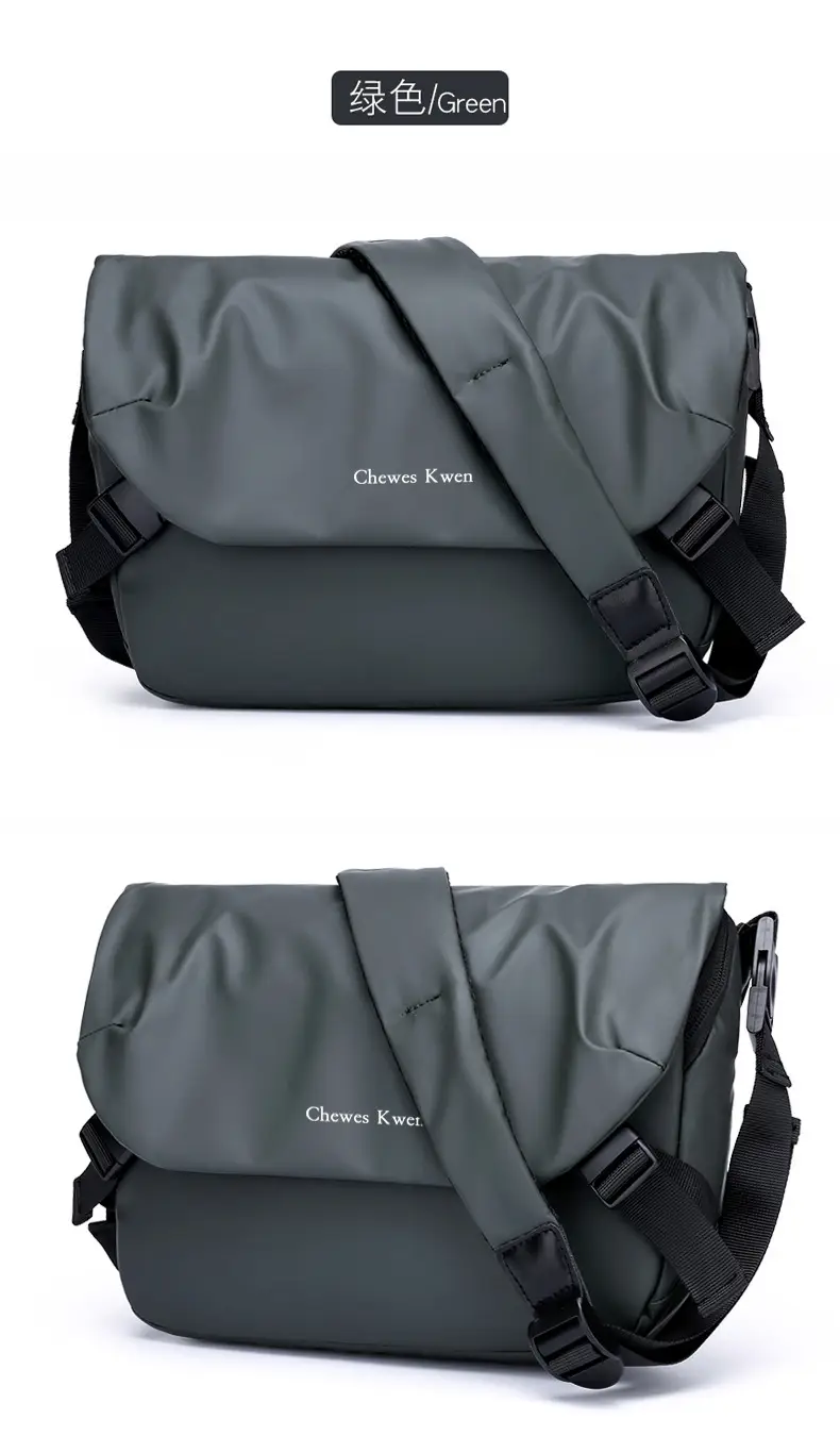 Men's Casual Messenger Bag Black Shoulder Bag — feature 22