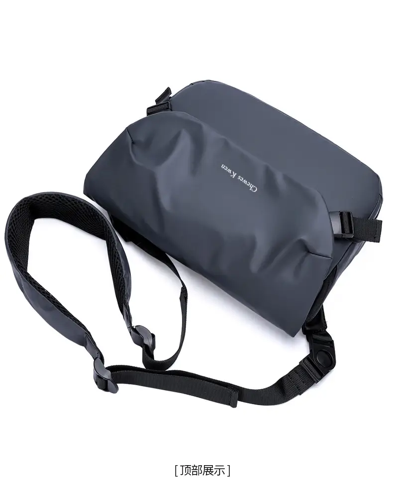 Men's Casual Messenger Bag Black Shoulder Bag — feature 26