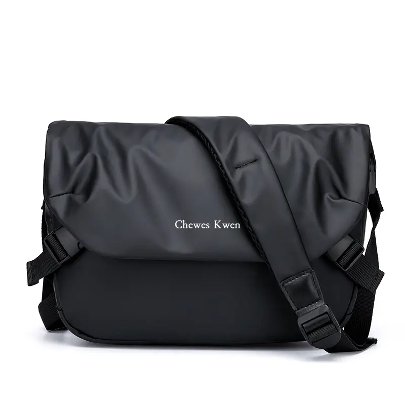Men's Casual Messenger Bag Black Shoulder Bag - Image 2