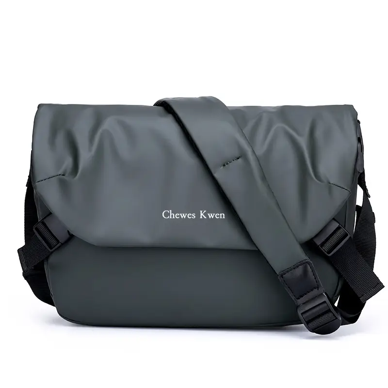 Men's Casual Messenger Bag Black Shoulder Bag - Image 3