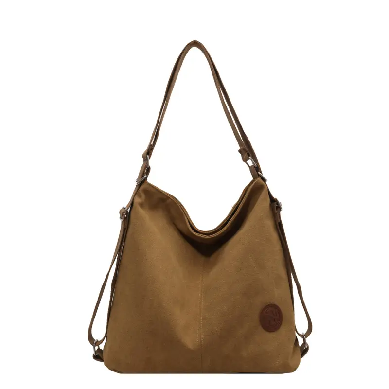 Canvas Shoulder Bag Women Large Capacity Artistic Retro Design - Image 2