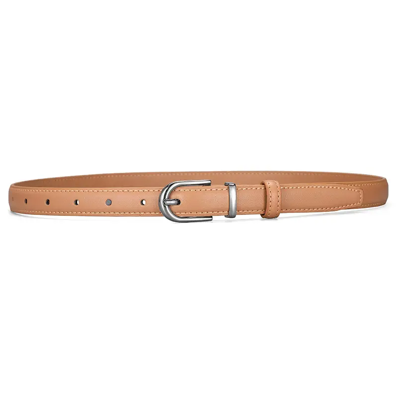 New Women's Black Leather Belt with Pin Buckle - Image 4