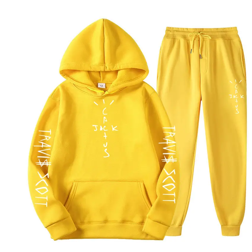 Men's Blue Travis Scott Hoodie Pants Set 230g - Image 11