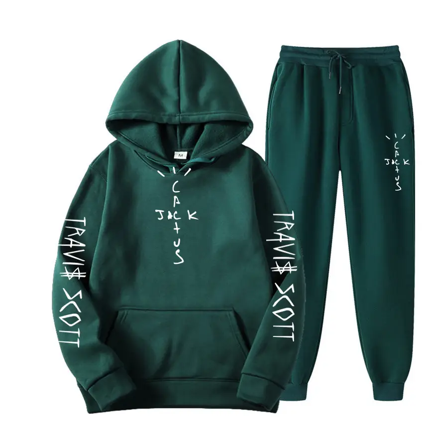Men's Blue Travis Scott Hoodie Pants Set 230g - Image 12