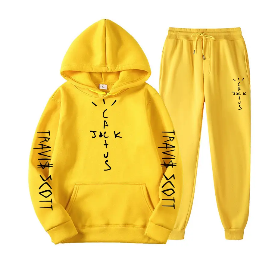 Men's Blue Travis Scott Hoodie Pants Set 230g - Image 19