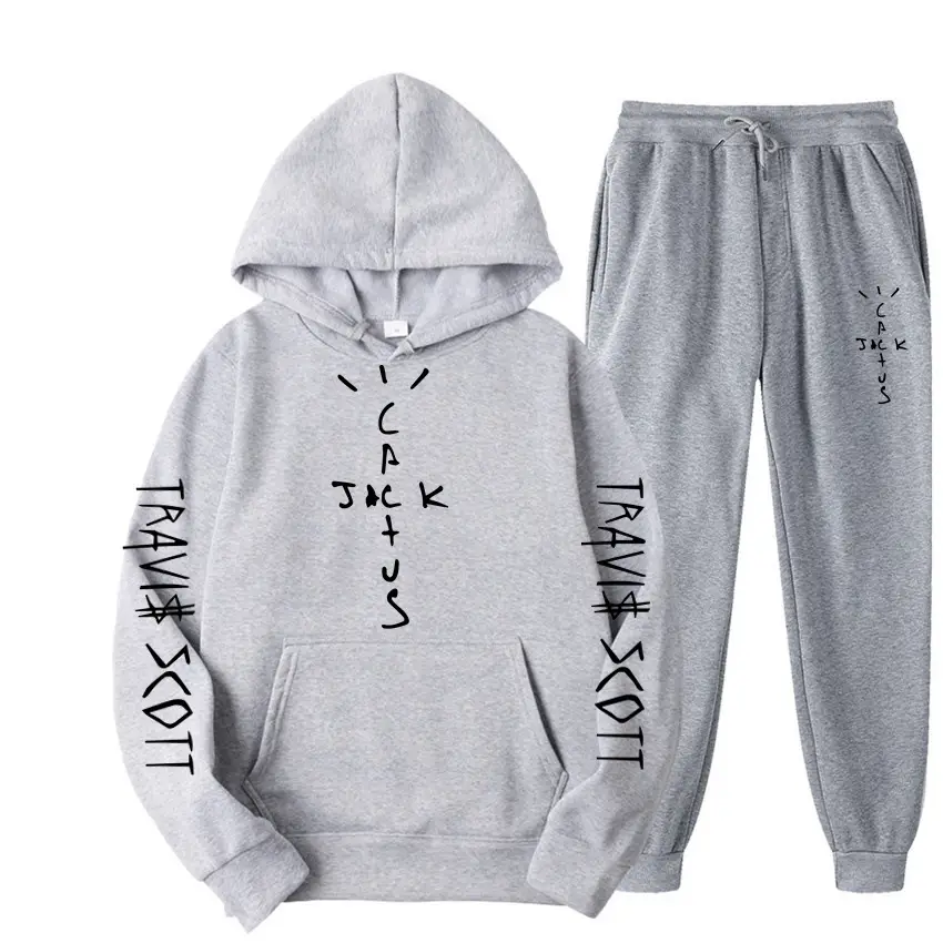 Men's Blue Travis Scott Hoodie Pants Set 230g - Image 22
