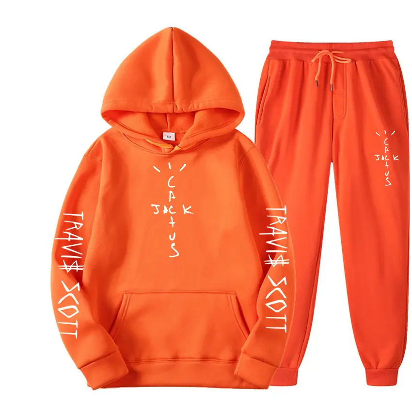 Men's Blue Travis Scott Hoodie Pants Set 230g - Image 6